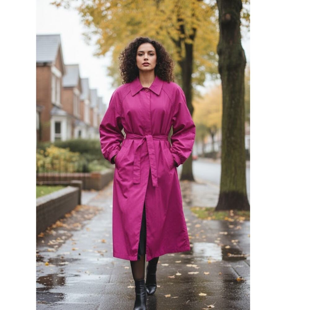 Vintage Totes Lined Rain Coat 14 Pink